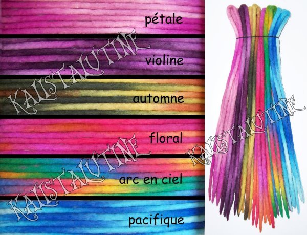 palette coloris dreads dread wool laine dégradées