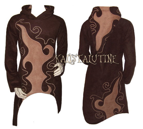 pull tunique capuche lutin polaire