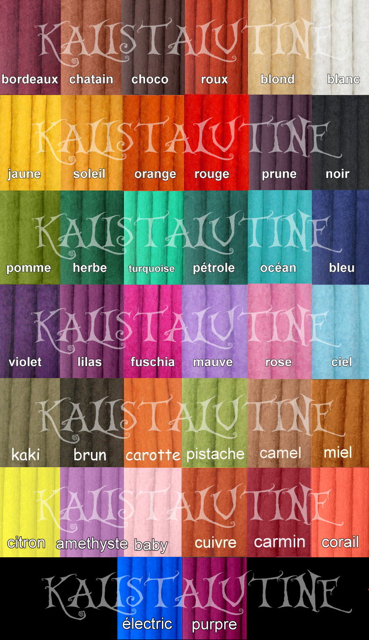 palette coloris dreads wool