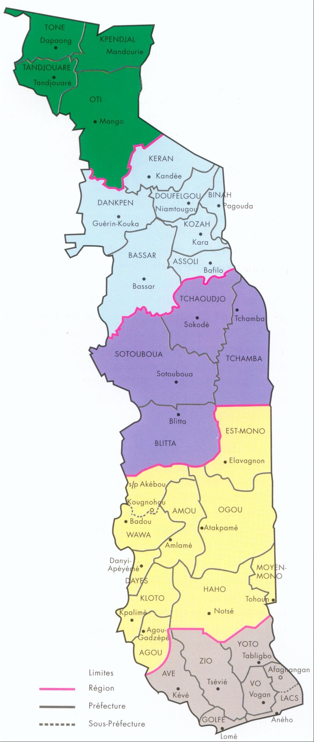 carte du benin